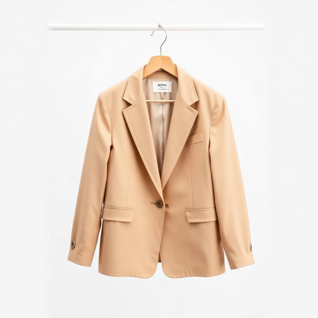 Blazer Bege Alfaiataria Oversized