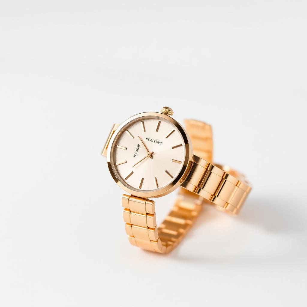 Relógio Feminino Dourado Minimalista